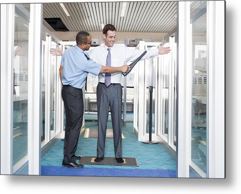 People Metal Print featuring the photograph Airport Security Check Point by Quavondo