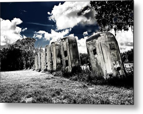 Ir Metal Print featuring the photograph Airstream Ranch in IR HDR by Michael White