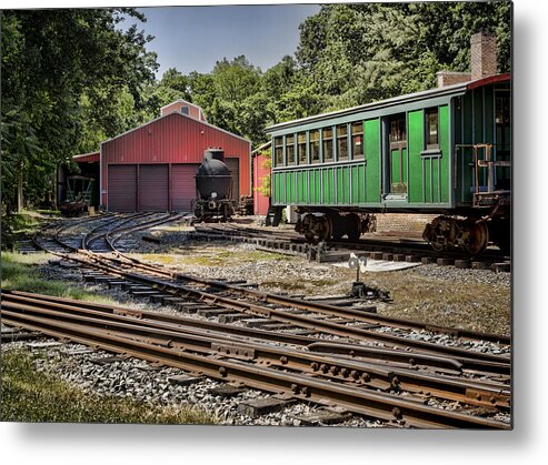 Allaire Village Metal Print featuring the photograph Allaire Rail Yard by Heather Applegate