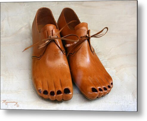 Shoes Metal Print featuring the photograph Almost Barefoot by Mariarosa Rockefeller