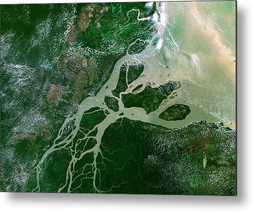 Amazon River Metal Print featuring the photograph Amazon Delta by Planetobserver/science Photo Library