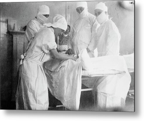 Human Metal Print featuring the photograph Amputation Surgery by Library Of Congress
