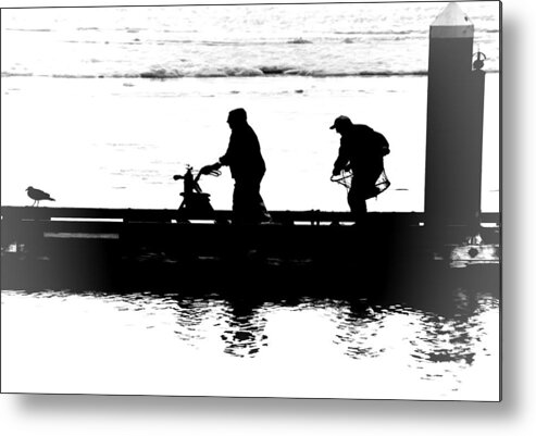 Black And White Metal Print featuring the photograph And Life Goes On by Dale Stillman