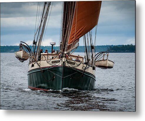 Windjammer Metal Print featuring the photograph Angelique Bow On by Fred LeBlanc