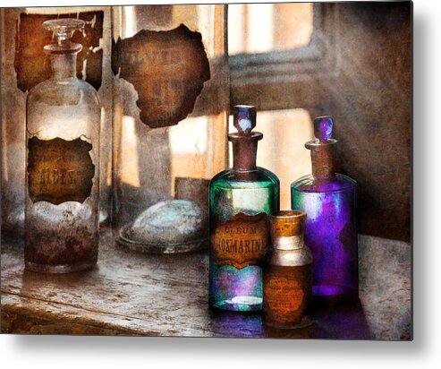 Doctor Metal Print featuring the photograph Apothecary - Oleum Rosmarini by Mike Savad