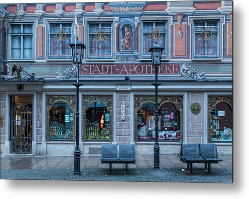 Fuessen Metal Print featuring the photograph Apotheke by Shirley Radabaugh