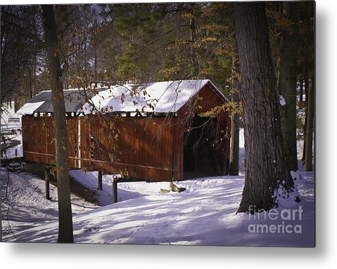 Americana Metal Print featuring the photograph Armstrong Covered Bridge 35-30-12 by Robert Gardner