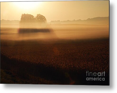 Photography Metal Print featuring the photograph Autumn Fog by Larry Ricker