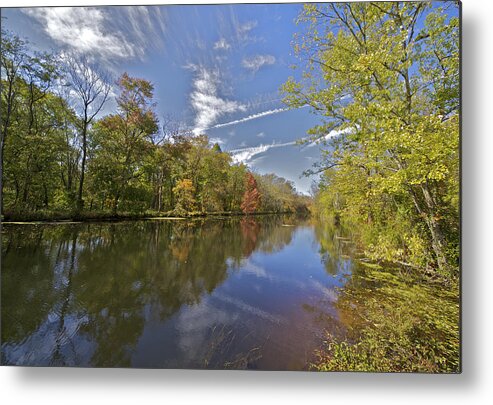 Autumn Metal Print featuring the photograph Autumn on the Delaware by David Letts