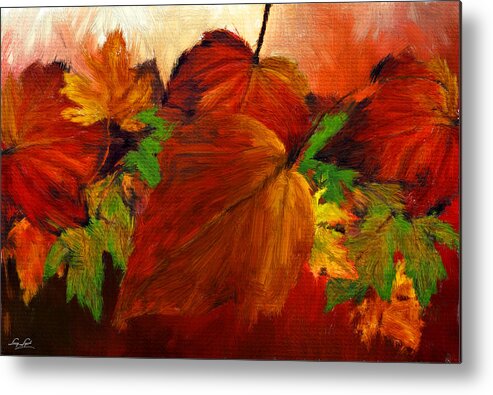 Four Seasons Metal Print featuring the digital art Autumn Passion by Lourry Legarde