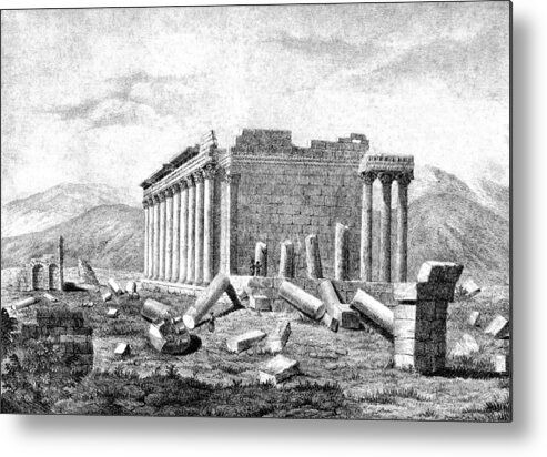 Science Metal Print featuring the photograph Baalbek Aka Heliopolis, 1845 by British Library