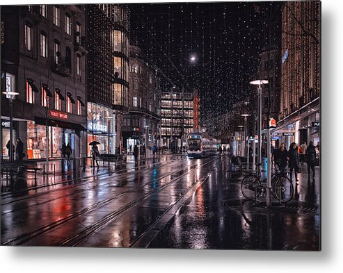 Zurich Metal Print featuring the photograph Bahnhofstrasse by C.s. Tjandra