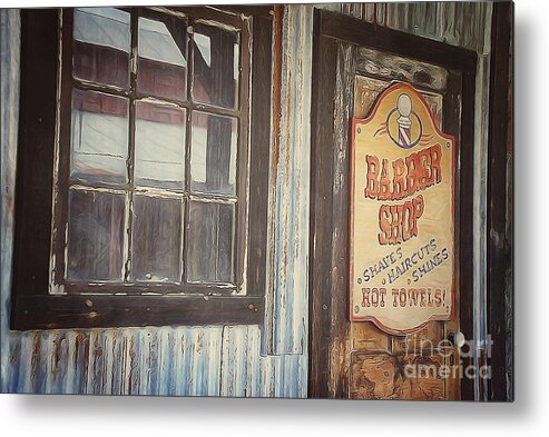 Old Metal Print featuring the photograph Barber Shop by AK Photography