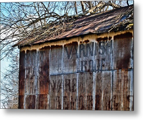 Barn Ghost Sign Metal Print featuring the photograph Barn Ghost Sign 1 by Greg Jackson