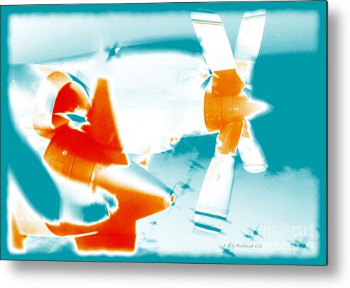 Airplane Metal Print featuring the photograph Fixed Wing Aircraft Pop Art Poster by Vintage Collectables