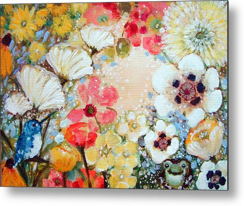 Wild Flowers Metal Print featuring the painting Beauty Lives in Kindness by Ashleigh Dyan Bayer