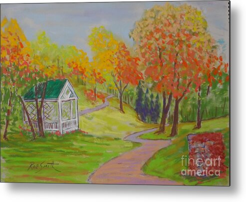 Pastels Metal Print featuring the pastel Bedford Fish Hatchery Park by Rae Smith