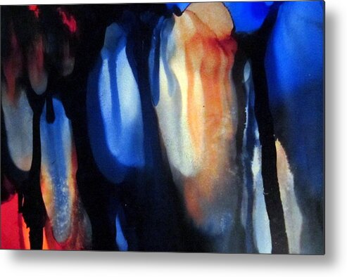  Metal Print featuring the mixed media Behind the Shadows by Aimee Bruno