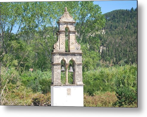 Bell Tower Metal Print featuring the photograph Bell Tower 1584 1 by George Katechis