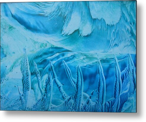 Art Metal Print featuring the painting Beneath the wave by Angie Wright