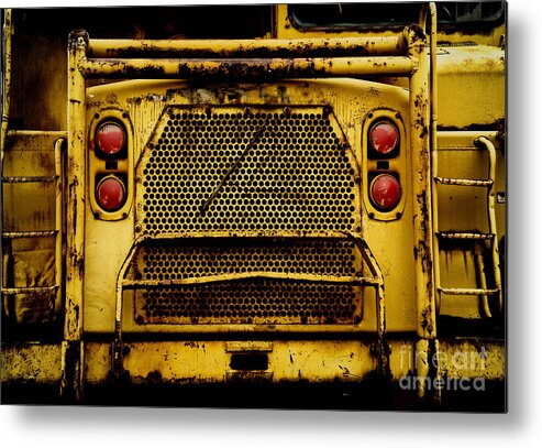 Bulldozer Metal Print featuring the photograph Big Dump Truck Grille by Amy Cicconi