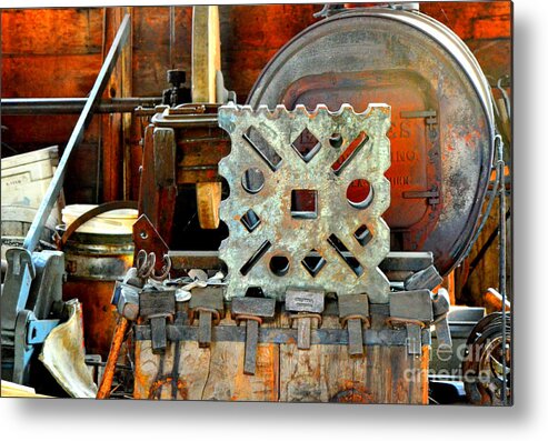 Abstract Metal Print featuring the photograph Blacksmith Blues by Lauren Leigh Hunter Fine Art Photography