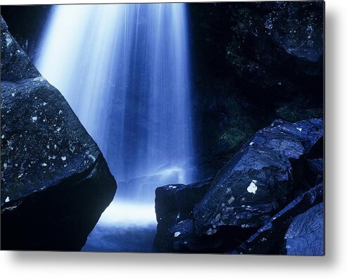 Waterfalls Metal Print featuring the photograph Blue Falls by Rodney Lee Williams
