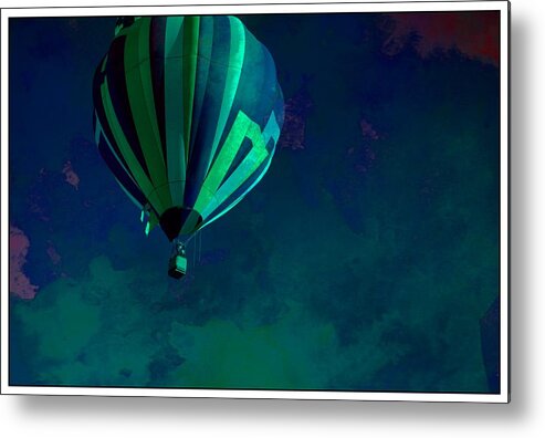 Hot Air Balloons Photographs Metal Print featuring the photograph Blue lines by Ricardo Dominguez