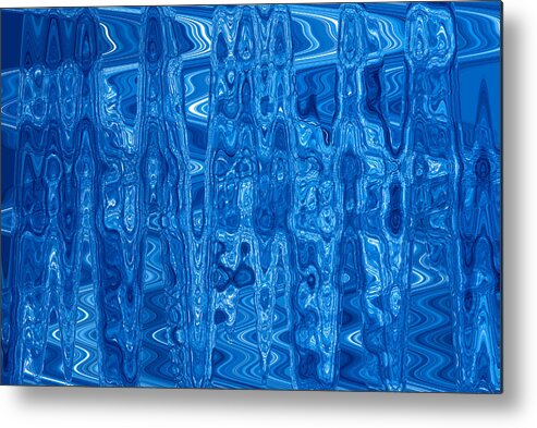 Abstract Metal Print featuring the digital art Blueberry Icicles by Lena Wilhite