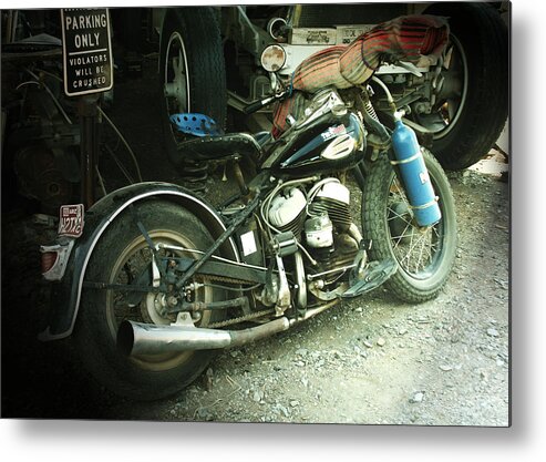 Harley Davidson Metal Print featuring the photograph Born in the USA by Alexandra Till