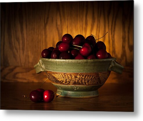 Cherry Metal Print featuring the photograph Bowl of Cherries by Wayne Meyer