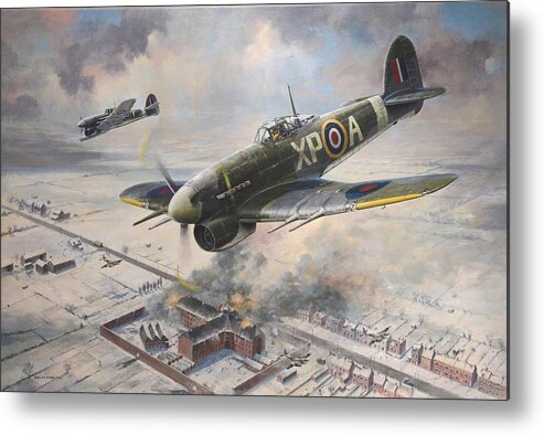 Aviation Art Metal Print featuring the painting Breakout at Amiens by Colin Parker