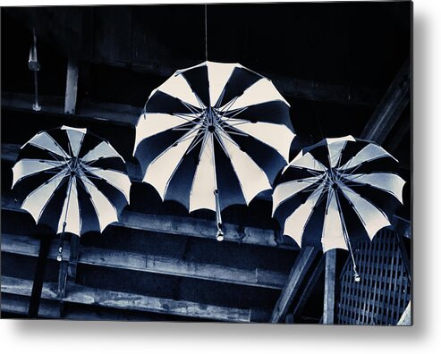 Umbrellas Metal Print featuring the photograph Brollies by Jessica Levant