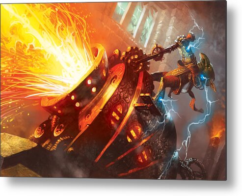 Magic Metal Print featuring the digital art Burn by Ryan Barger