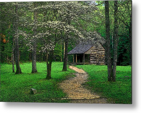 Cades Cove Metal Print featuring the photograph Cabin In Cades Cove by Rodney Lee Williams