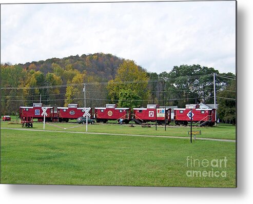Caboose Metal Print featuring the photograph Cabooses in Upstate New York by Tom Doud