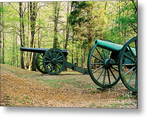 Civil War Metal Print featuring the photograph Cannons I by Anita Lewis