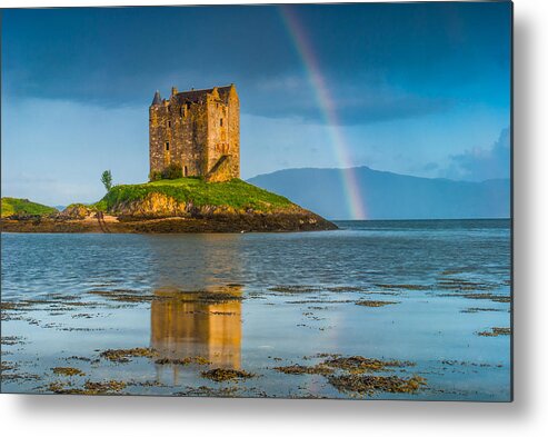 Argyll And Bute Metal Print featuring the photograph Castle Stalker Rainbow by David Ross