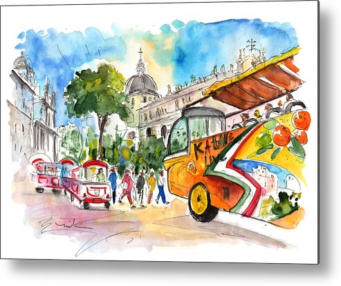 Travel Metal Print featuring the painting Catania 02 by Miki De Goodaboom