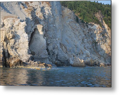 Cave By The Sea Metal Print featuring the photograph Cave by the Sea by George Katechis