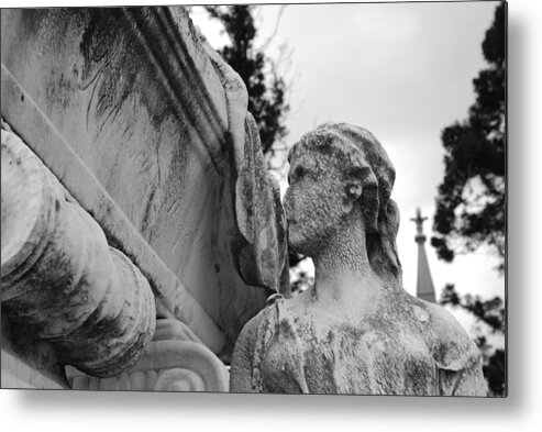 Cemetery Metal Print featuring the photograph Cemetery Gentlewoman by Jennifer Ancker
