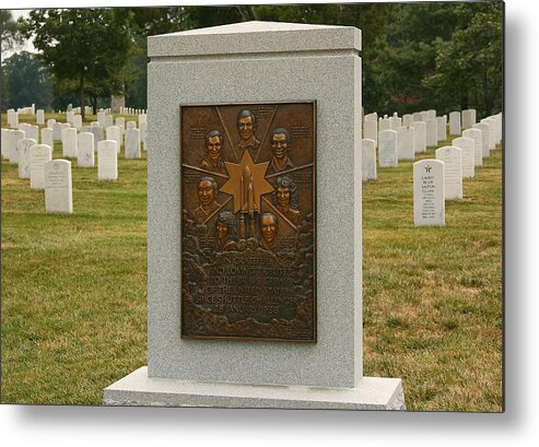 Space Shuttle Metal Print featuring the photograph Challenger Space Shuttle Memorial by Kim Hojnacki