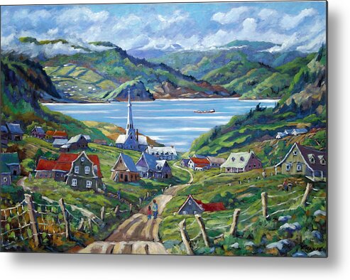  Metal Print featuring the painting Charlevoix Scene by Richard T Pranke