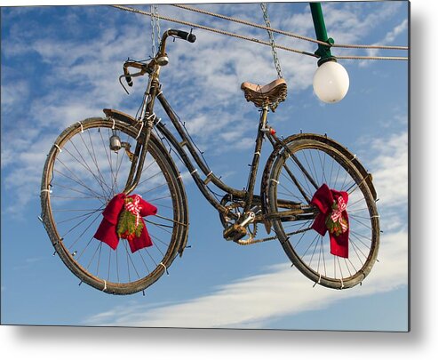 Bike Metal Print featuring the photograph Christmas Bicycle by Andreas Berthold