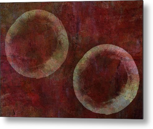 Abstract Art Metal Print featuring the digital art Circles by Aged Pixel
