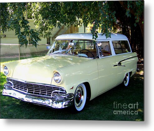 Ford Metal Print featuring the photograph Classic 1956 Ford Ranch Wagon by Charles Robinson