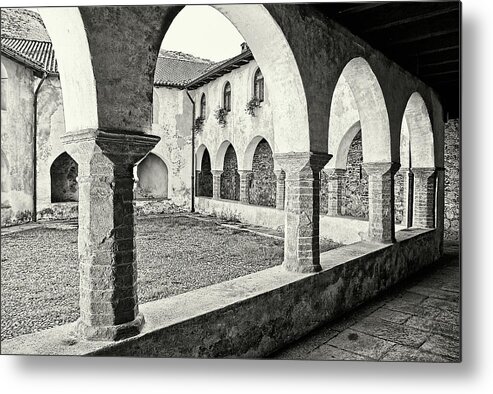 Architecture Metal Print featuring the photograph Cloister by Roberto Pagani
