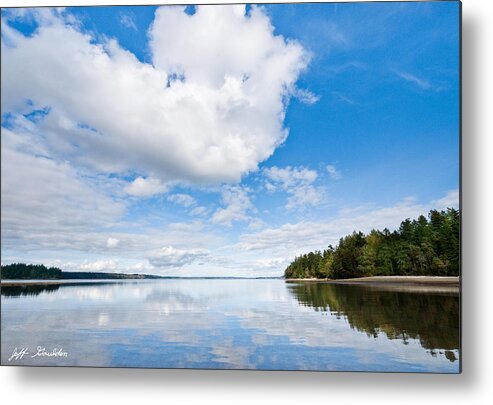 Bay Metal Print featuring the photograph Clouds Reflected in Puget Sound by Jeff Goulden