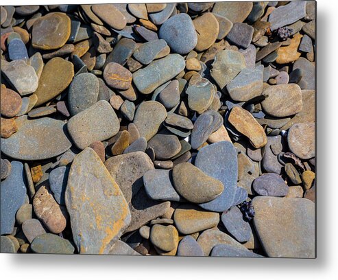Stones Metal Print featuring the photograph Colorful River Rocks by Photographic Arts And Design Studio