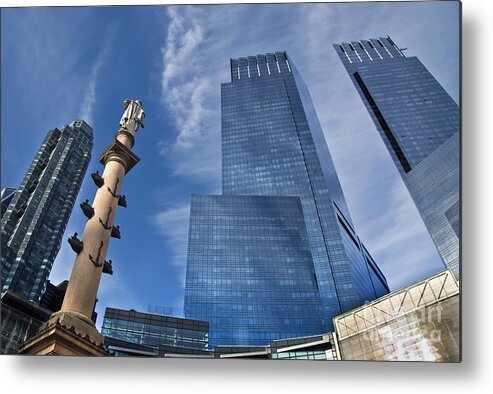 Building Metal Print featuring the photograph Columbus Circle and Time Warner Center by Phil Cardamone